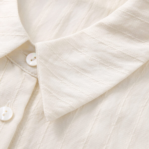 Early Autumn New Embroidered Striped Shirt For Women - Image 5
