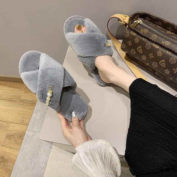 New Cross Cotton Slippers Home Casual Floor Slippers - Image 5