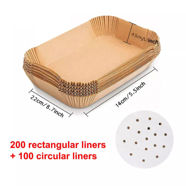 300x Air Fryer Liners Disposable Paper Liners Non Stick Parchment For Dual - Image 7
