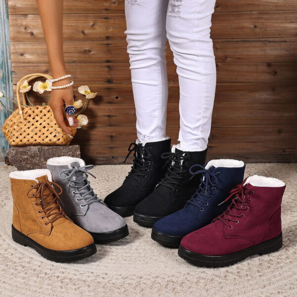 Women's Fashionable Waterproof High-top Cotton-padded Snow Boots - Image 4