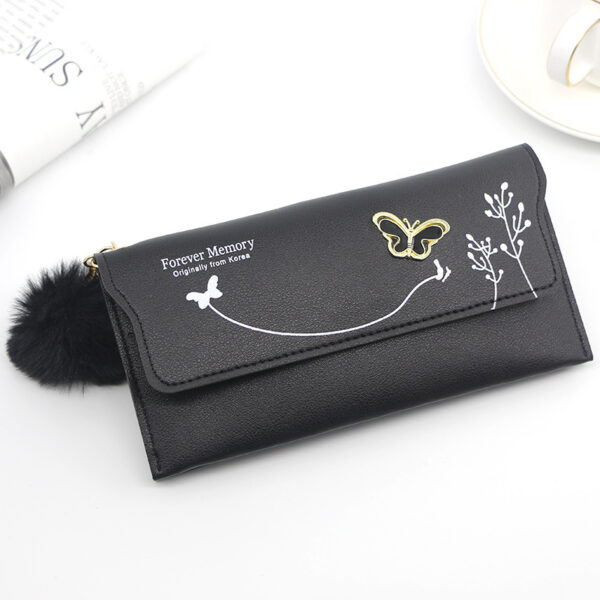 Ladies' Long Wallet With Butterfly Flowers And Simple Loose Change - Image 5