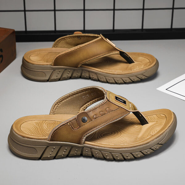 Flip Flops Men's Summer Outdoor Non-slip Wear-resistant Flip-flops Soft Bottom - Image 6