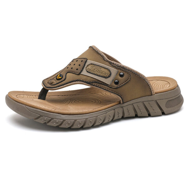 Flip Flops Men's Summer Outdoor Non-slip Wear-resistant Flip-flops Soft Bottom - Image 4