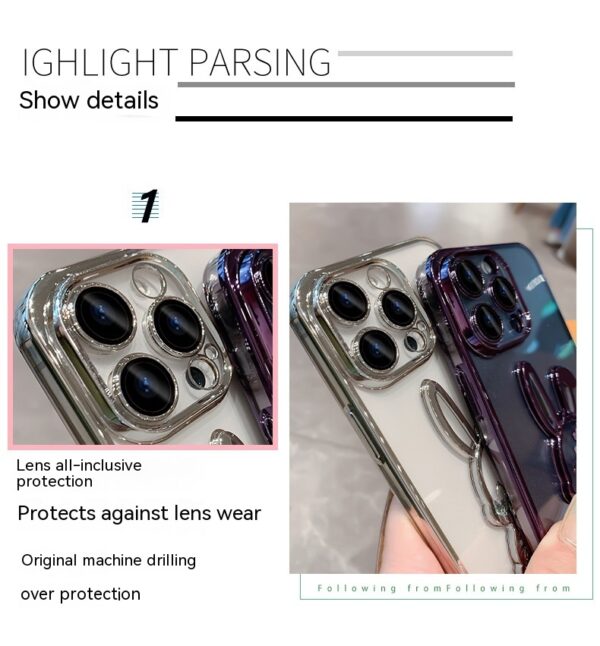Plastic Electroplating Lens Protector Phone Case Year Quicksand Rabbit All-inclusive Drop-resistant - Image 8