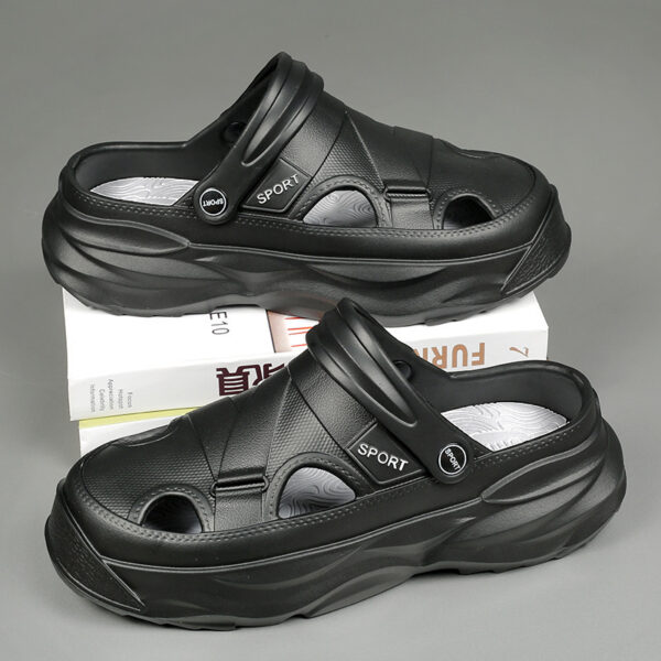Hole Shoes Men's Thick Bottom Shit Feeling - Image 2