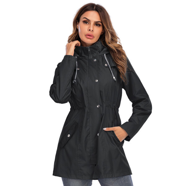 Waterproof zipper raincoat jacket - Image 8