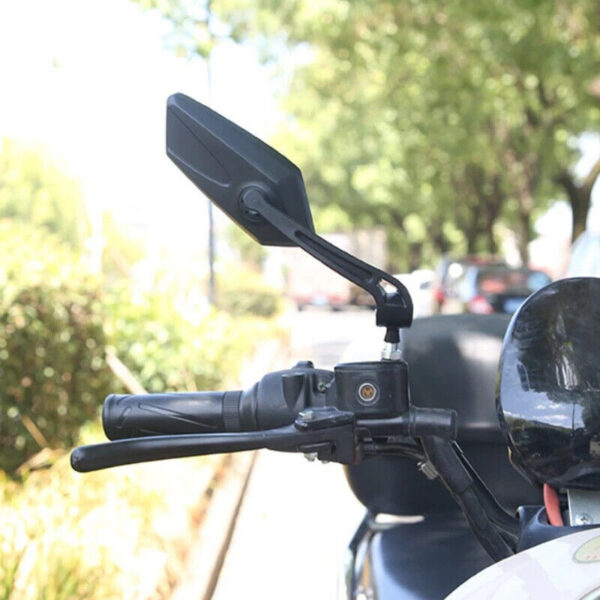 2x Bicycle Bike Handlebar Rear View Mirrors Rearview Rectangle Cycle Back Mirror - Image 4