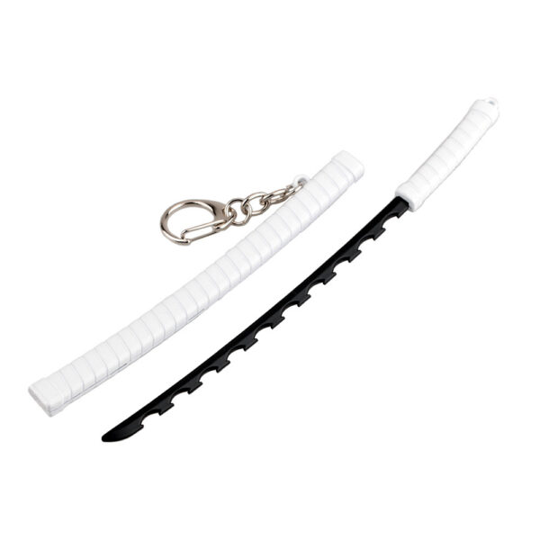 Japanese Wheel Knife With Sheath Sword Weapon Model Metal Keychains - Image 7
