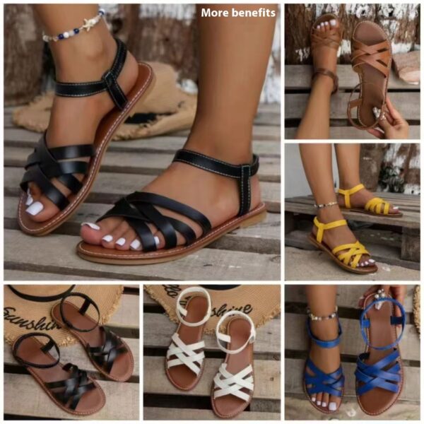 Women's Fashion Flat Bottomed Korean Sandals - Image 3