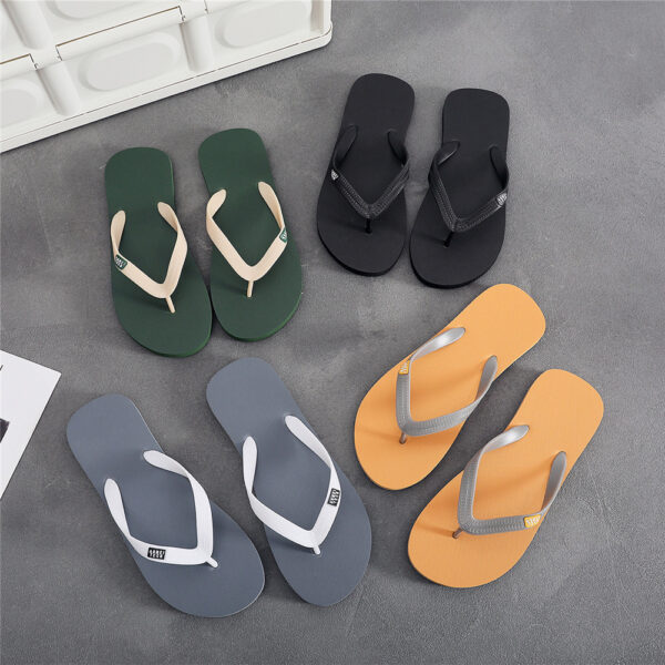 Men's Trendy Rubber Non-slip Fashion Flip-flop Beach Slippers - Image 6