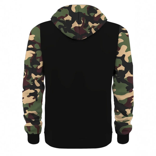 Stitching Hooded Men's Fashion Camouflage American Vintage Zipper Sweater - Image 8