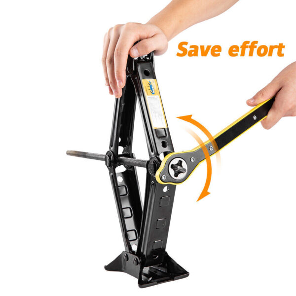 2.5 Ton Tonne Scissor Jack Lift Wind Up For Car Van Garage W Crank Speed Handle - Image 10