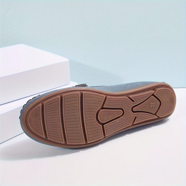 Soft Sole Casual Denim Blue Slip-on Loafers - Image 4