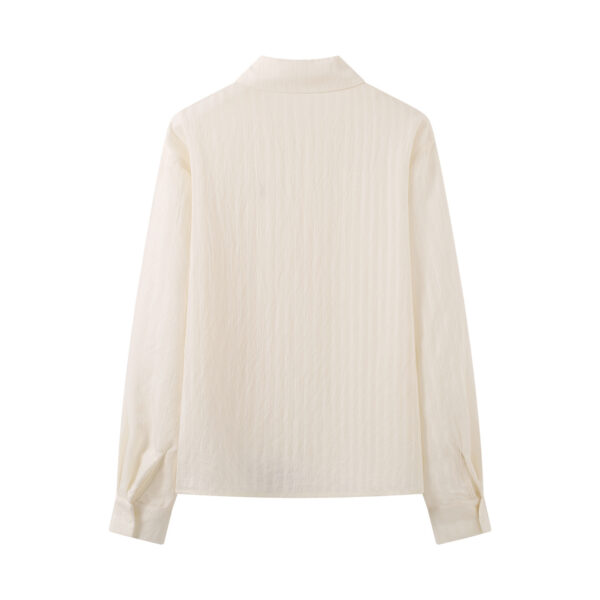 Early Autumn New Embroidered Striped Shirt For Women - Image 2