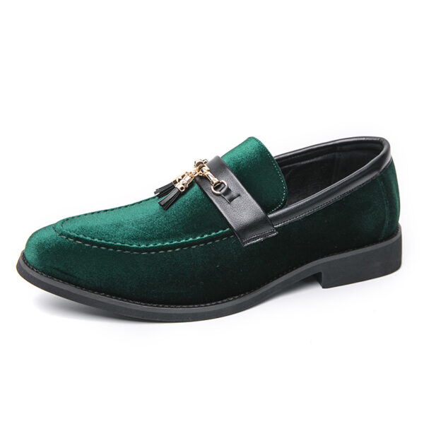Loafers Solid Color Fringed Leather Shoes - Image 6