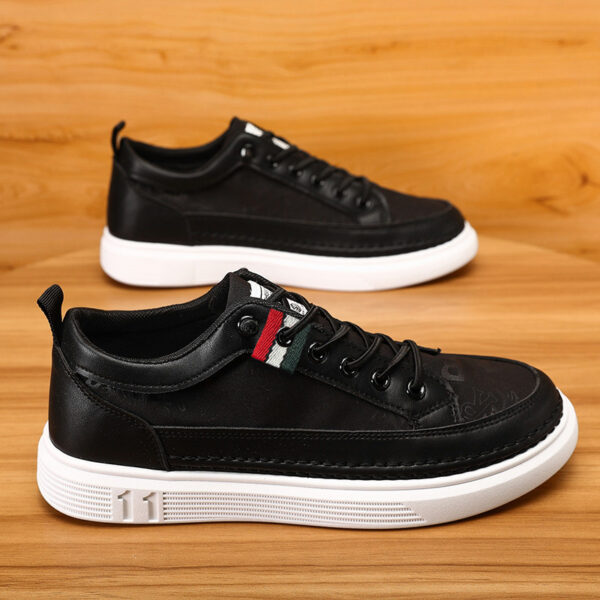 Casual Men's Sneakers High-end Versatile Canvas Sneakers Bandage Dress - Image 4