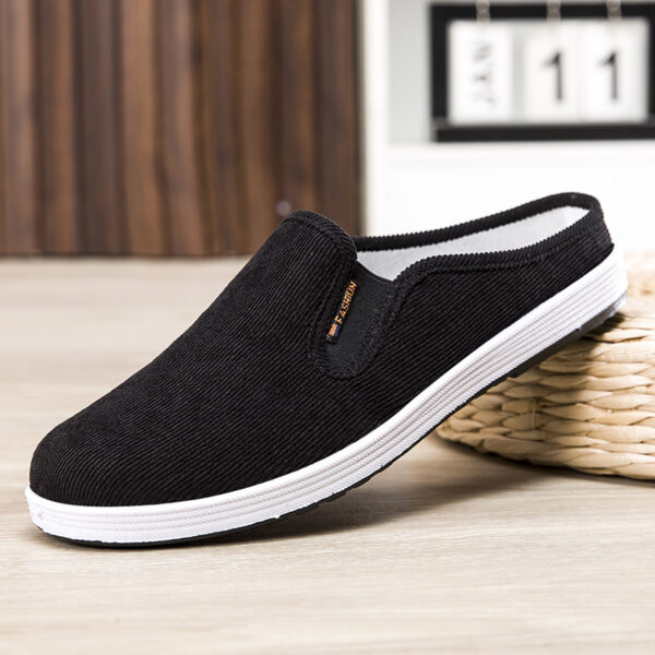 Casual Breathable All-match Sneakers Slip-on Heel-free Half Support Non-slip Men's Shoes - Image 4