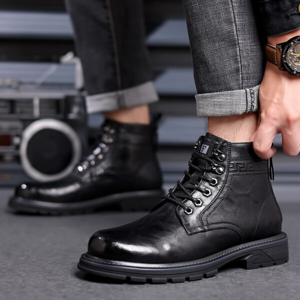 British Style All-matching Work Clothes Ankle Boots Fashion Haulage Motor Leather Boots - Image 6
