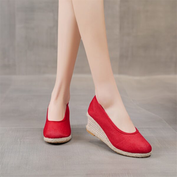 High Heel Women's Shoes Work Shoes Pointed Straw Pumps - Image 3