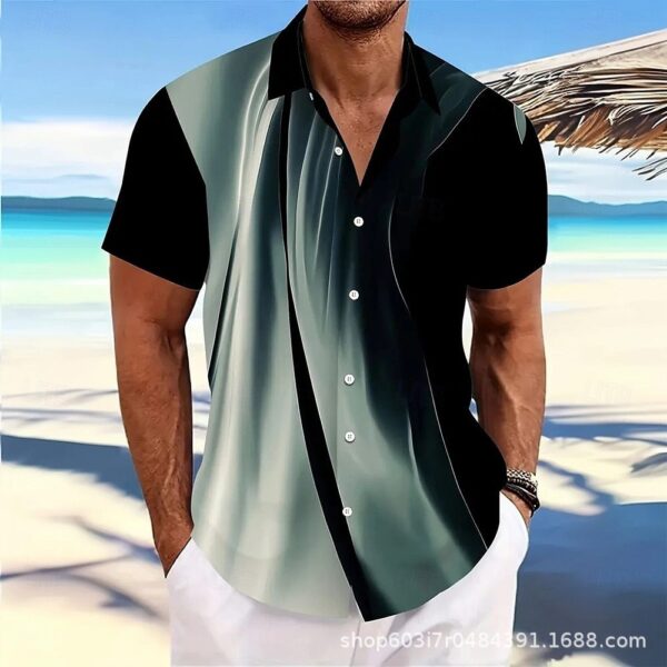 Men's T-shirt Color Series 3D Printed Short Sleeve - Image 9