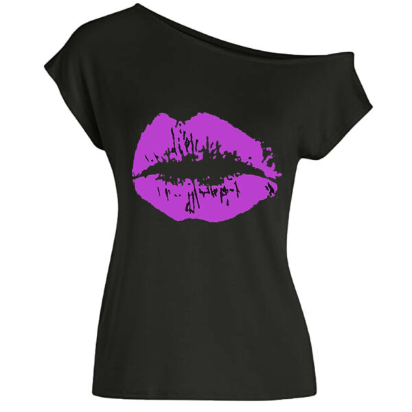 Women's Loose Shoulder Versatile Printed T-shirt - Image 2