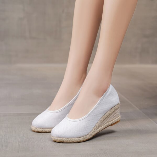 High Heel Women's Shoes Work Shoes Pointed Straw Pumps - Image 5
