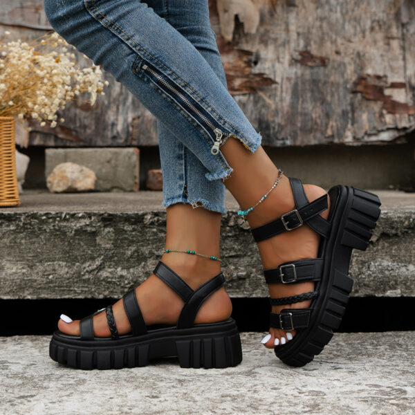Women's Sponge Cake Thick-soled Open-toe Sandals - Image 3