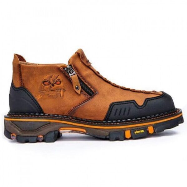 Men's Short Boots Round Toe Large Size Side Zipper Martin Boots - Image 4