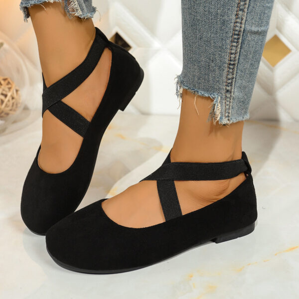 Plus Size Round Toe Flat Bottom Sports And Leisure Women's Shoes - Image 3