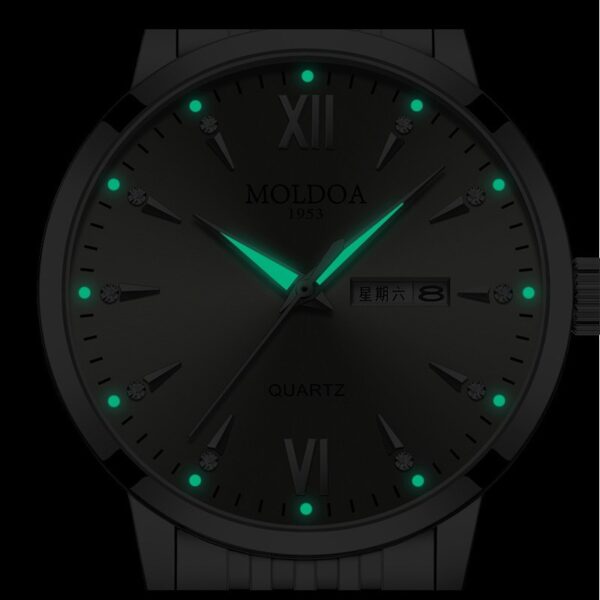 Men's Luminous Double Calendar Fake Mechanical Watch Luminous Waterproof - Image 3