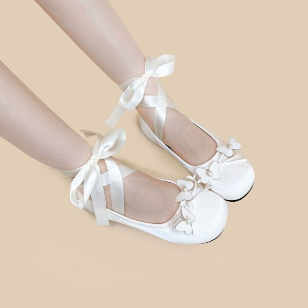 Women's French Leather Shoes Ballet - Image 3