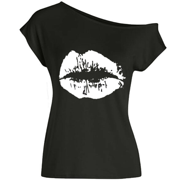 Women's Loose Shoulder Versatile Printed T-shirt - Image 3