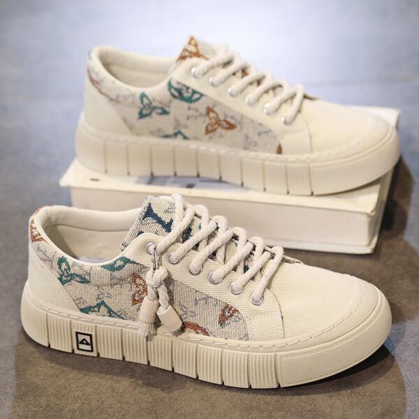 Trendy Wild Four Seasons Canvas Sneakers - Image 6