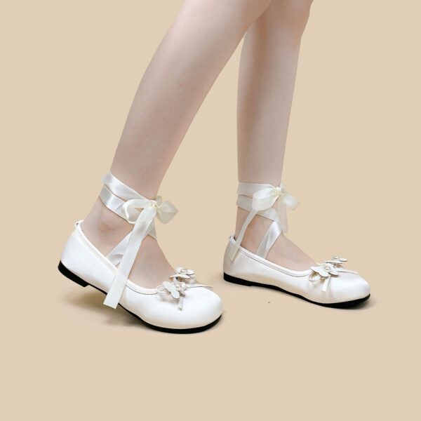 Women's French Leather Shoes Ballet - Image 5
