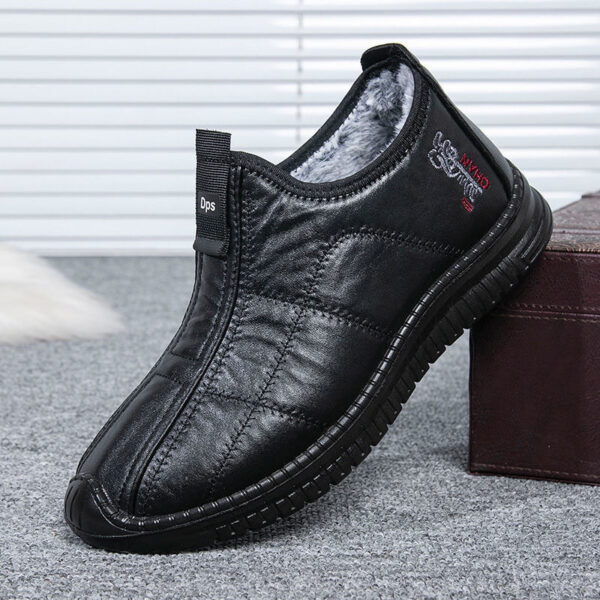 Winter Men's Warm Velvet Padded Thickened Waterproof Non-slip Elderly Cotton Boots - Image 2