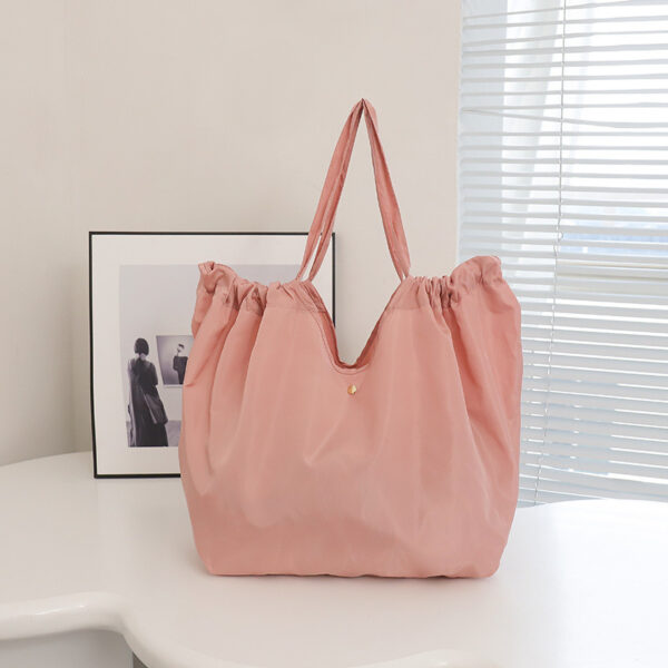 Solid Color Large Capacity Folding Shopping Bag Environmental Protection Portable - Image 9