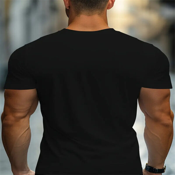 Men's Fashion Leisure Commute All-matching Round Neck Short Sleeve T-shirt - Image 4