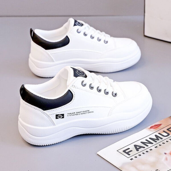 Women's Korean-style All-match Leather White Shoes - Image 6