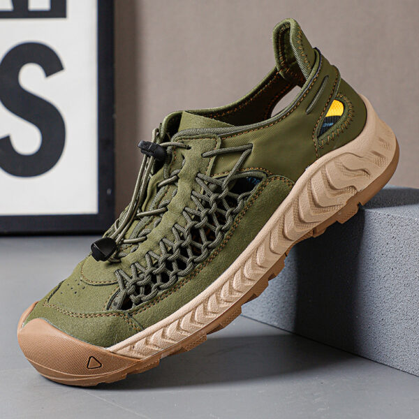Hand-woven Sandals Men's Non-slip Wear-resistant Summer Outer Wear Breathable Closed Toe - Image 2