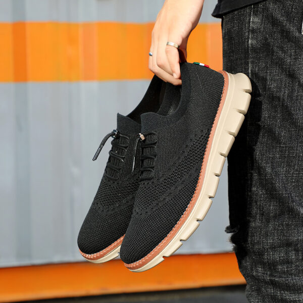 Summer New Dad Shoes British Style Trendy Running Breathable Mesh Surface Shoes - Image 3