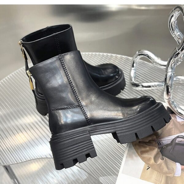 Autumn And Winter Korean Style Thick Bottom Chunky Heel Short Tube Fashion Boots Children - Image 3