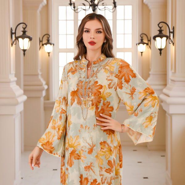 Summer Gown Dress Printed Dress - Image 7