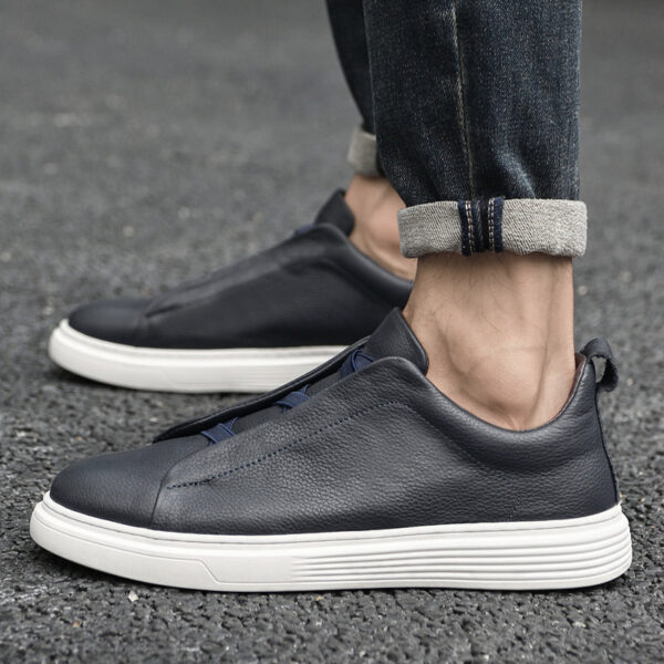 Men's Low Top Layer Cowhide Sports Board Shoes - Image 2