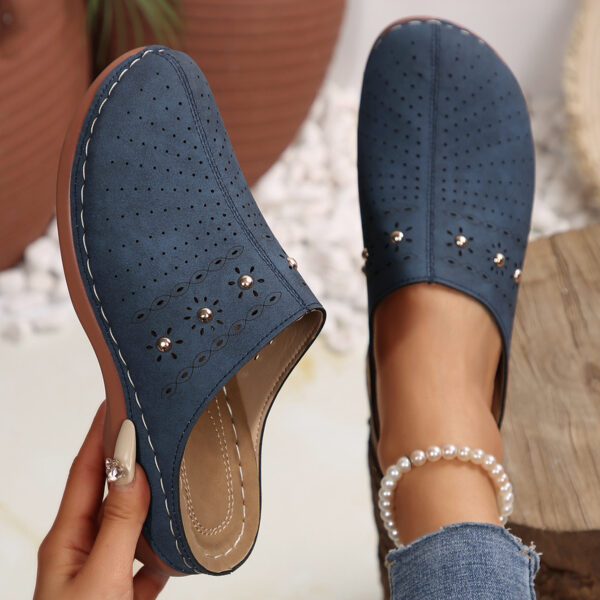 Women's Toe Covered Platform Slippers - Image 6