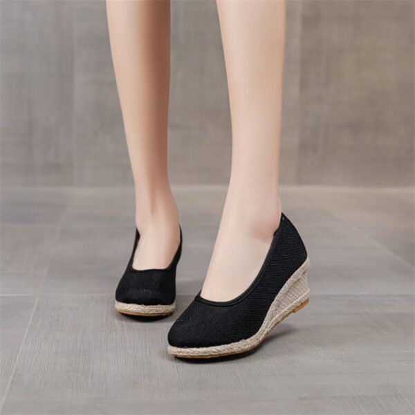 High Heel Women's Shoes Work Shoes Pointed Straw Pumps - Image 2