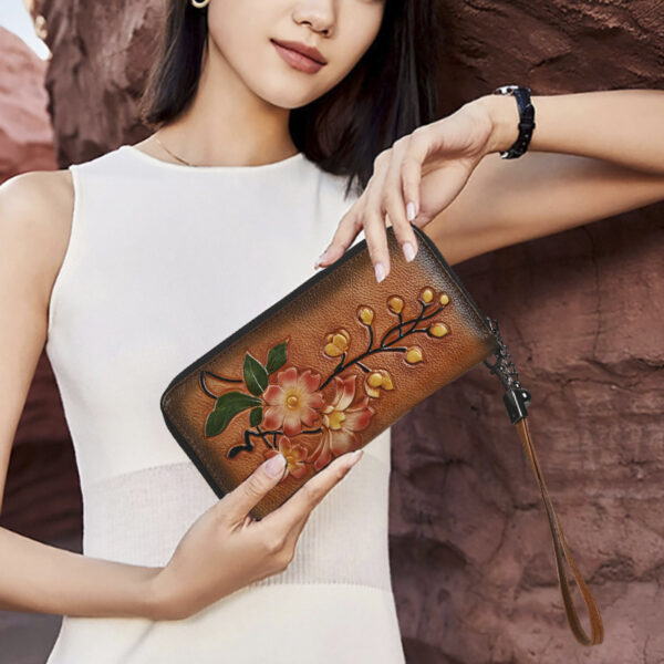 Women's Fashion Personalized Double Zipper Long Wallet - Image 5