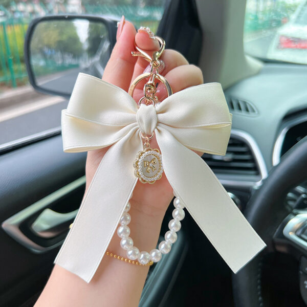 Bow Pearl Metal Keychains Decoration - Image 5