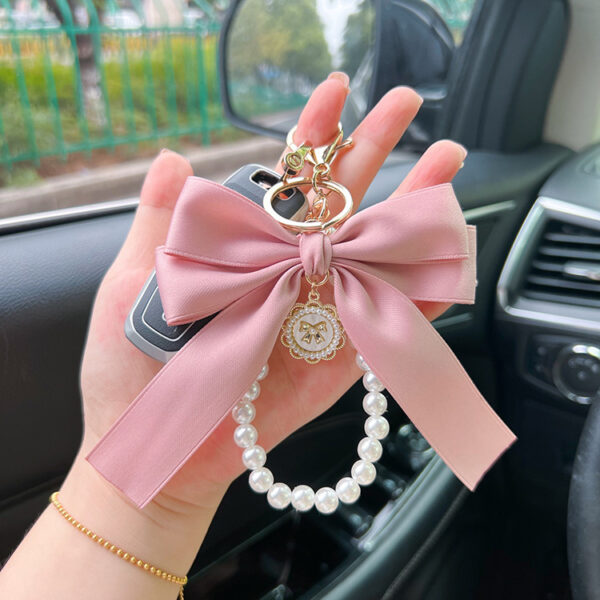 Bow Pearl Metal Keychains Decoration - Image 9