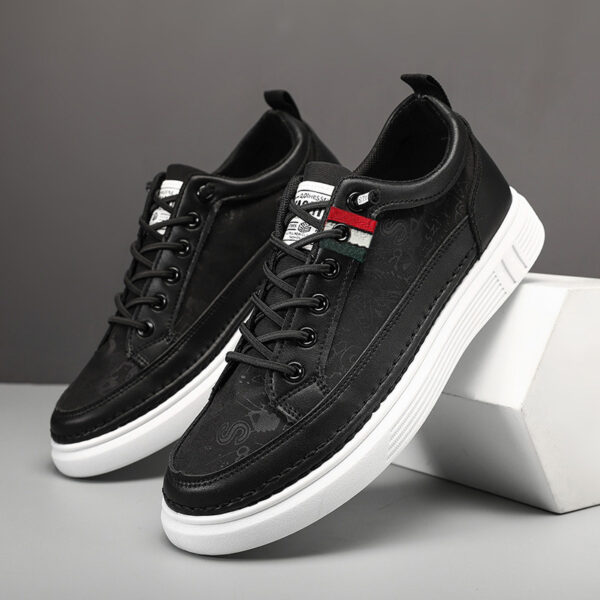 Casual Men's Sneakers High-end Versatile Canvas Sneakers Bandage Dress - Image 7