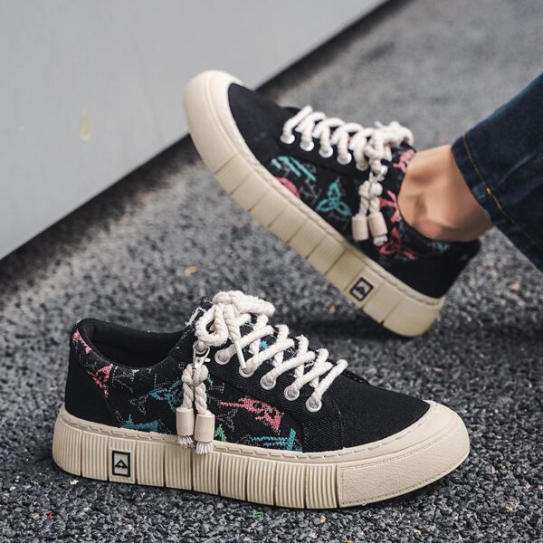 Trendy Wild Four Seasons Canvas Sneakers - Image 5